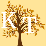 Butter Yellow background with a branching tree and the letters K and T overlaid.